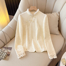 批发实拍2026春季新款新中式显瘦打底衫时尚上衣气质长袖打底女