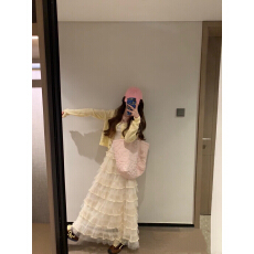 批发实拍温柔风氛围感网纱蛋糕裙<b class='q'>半身</b>裙女春夏a字<b class='q'>蓬蓬裙</b>长裙女装