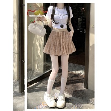 批发实拍~波点<b class='q'>网纱</b>A字半身<b class='q'>裙</b>夏季新款高腰显瘦短<b class='q'>裙</b>韩版<b class='q'>裙</b>子