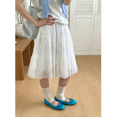 批发实拍～温柔风网纱刺绣时尚A字半身裙女中长款<b class='q'>蕾丝</b>裙百搭显瘦