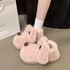 批发2025<b class='q'>冬</b>季新款情侣居家厚底增高保暖防滑棉拖鞋女毛毛鞋货号