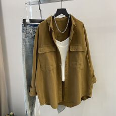 批发衬衫女2025春秋新款韩版休闲厚叠穿宽松学院风中长款外搭长袖外套