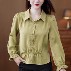 批发春<b class='q'>夏季</b>新款时尚中袖宽松气质减龄显瘦设计感洋气套头衬衫上衣女