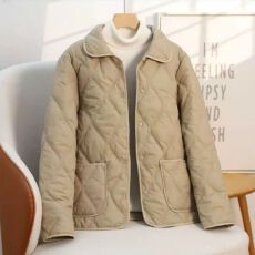 批发小个子<b class='q'>妈妈</b>冬装时尚菱格短款棉服女2025冬季新款轻薄时尚外套