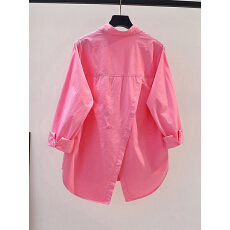 批发2026开叉衬衫女长袖春秋季新款<b class='q'>韩版</b>宽松显瘦百搭衬衣上衣