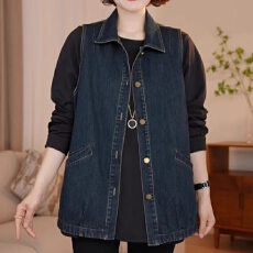 批发2026春新款季欧洲站<b class='q'>牛仔</b>洗水马甲女百搭休闲时尚简约减龄背心<b class='q'>上衣</b>