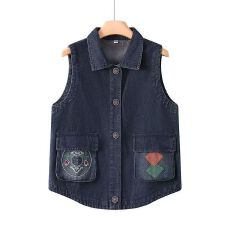 批发大码200斤中老年<b class='q'>妈妈装</b>春牛仔马甲女宽松大码坎肩无袖马夹背心