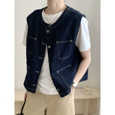 批发复古<b class='q'>牛仔</b><b class='q'>马甲女</b>2026年新款春夏时尚叠穿坎肩宽松马夹无袖背心外套