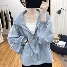 批发180斤大码防晒衣韩国外贸新款衣女新款长袖轻薄透气宽松韩版连帽