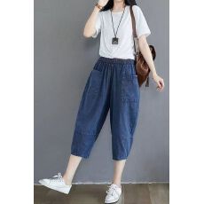 批发180斤可穿新款大码牛仔<b class='q'>裤</b>女<b class='q'>垮</b><b class='q'>裤</b>宽松显瘦哈伦<b class='q'>裤</b>萝卜<b class='q'>裤</b>女七分<b class='q'>裤</b>