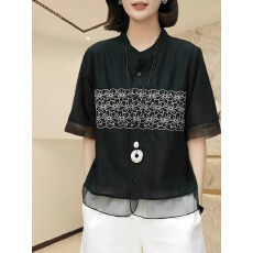 批发200斤老钱风女装<b class='q'>宽松</b>洋气减龄短袖<b class='q'>t</b><b class='q'>恤</b>独特超好看设计感上衣女