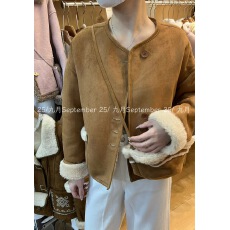 批发实拍2025<b class='q'>秋</b>冬高品质韩版百搭洋气圆领单排扣短外套配包包