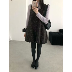 批发2025新款温柔<b class='q'>文艺</b>复古花苞三件套<b class='q'>连衣裙</b>背心碎花裙+磨绒打底+发圈