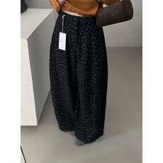 批发<b class='q'>韩版</b>冬上新碎花气球显瘦休闲<b class='q'>裤</b>