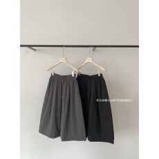 批发实拍～2025秋复古休闲工装风<b class='q'>裙裤</b>松紧腰茧型七分抽绳阔腿<b class='q'>裤</b>