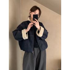 批发韩版单色百搭好穿随性慵懒感不挑人牛仔外套