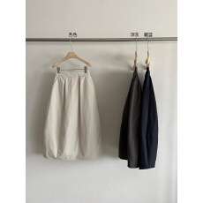 批发-<b class='q'>冬</b>上新简韩质感后松紧夹棉花苞半身裙