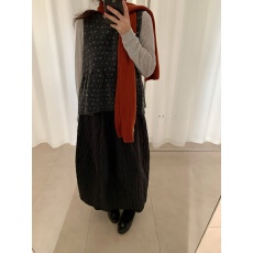 批发实拍韩系ins复古碎花减龄叠穿外搭毛呢娃娃衫背心