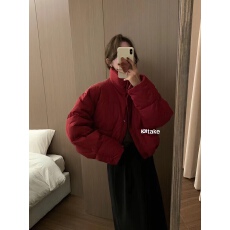 批发韩代立领短款羽绒服女2025冬季新款加厚90白鸭绒小个子面包服外套