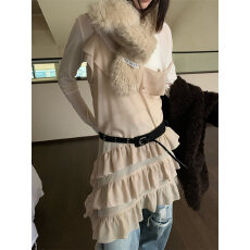 批发2026春层层蛋糕荷叶边吊带<b class='q'>连衣裙</b>女叠穿打底纱裙