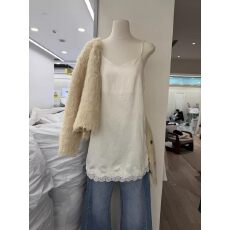 批发韩国东大门秋冬新款蕾丝花边拼接吊带裙屁帘叠穿百搭中长款背心裙