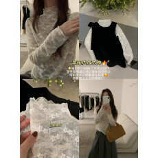 批发“百搭神器”泰美辣温柔木耳边<b class='q'>蕾丝</b>防扎百搭打底衫叠穿必备推荐