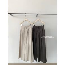 批发实拍～26年早春！简约纯色高腰阔腿裤休闲裤