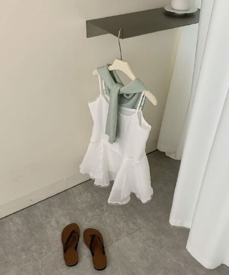 실사 26 년 봄 디자인 센스 레이스 조각 조끼 제외 된 오픈 가디건