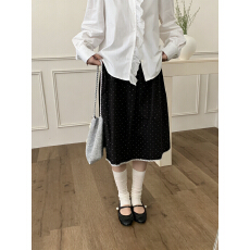 批发实拍2026早春白色miu里miu气半身裙女中裙宽松a字裙韩里韩半身裙