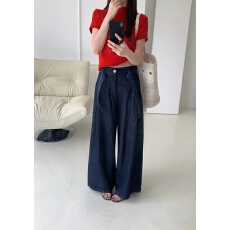 批发实拍春夏新款复古宽松显瘦<b class='q'>直筒</b>慵懒拖地裤子「配丝巾」