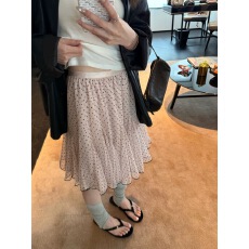 批发oker章壳儿<b class='q'>正品</b>2026春季女士波点花边半身裙设计感百搭休闲A849