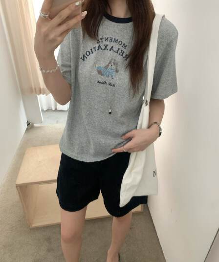 실사 26 여름 켜기 새로운 프린트 귀여운 강아지 반팔 티셔츠