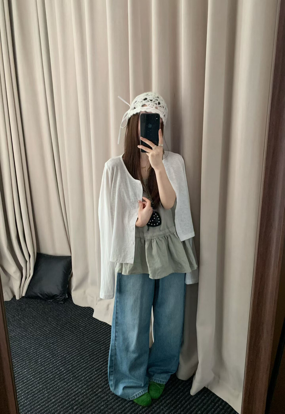 26 년 여름 켜기 새로운 한 부서 슈퍼 다용도 단색 자외선 차단 니트 오픈 가디건