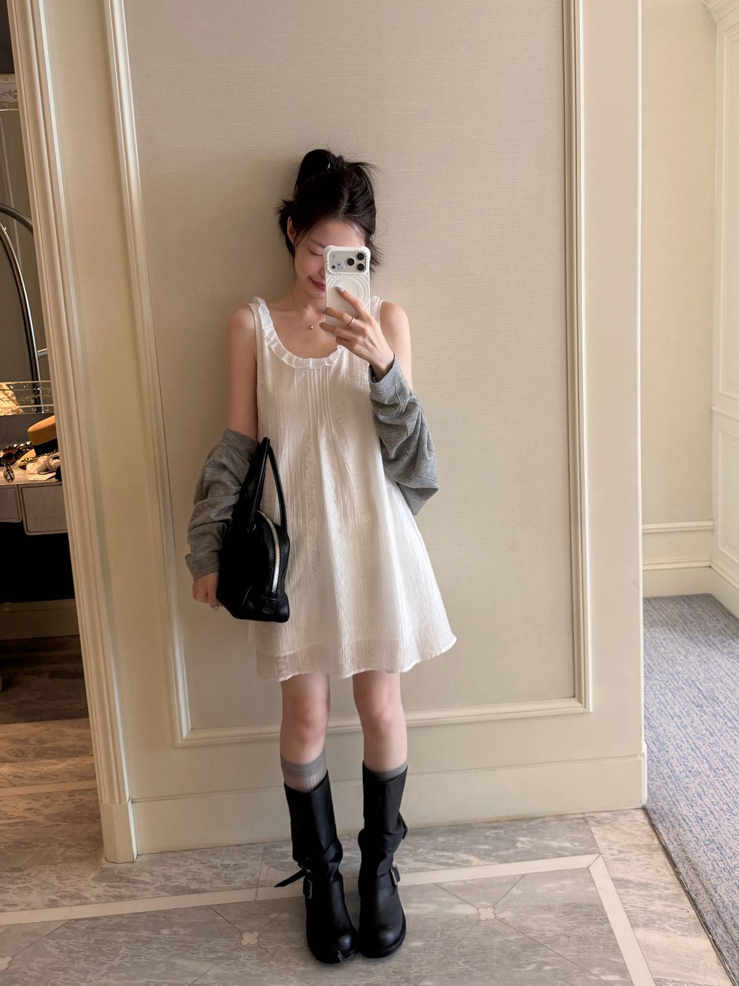 인터넷 레드 블로그 주님 챕터 쉘 매장 주간 실크 원단 자카드 민소매 대 u 칼라 슬림해 보이는 드레스 단일 판매 치마
