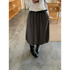 批发<b class='q'>秋</b>上新！韩系氛围感气质花苞半裙配腰带半身裙(配腰带)