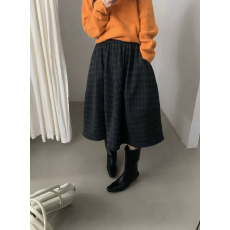 批发秋冬毛呢格子裙新款韩版百搭高腰显瘦a字短裙女休闲半裙