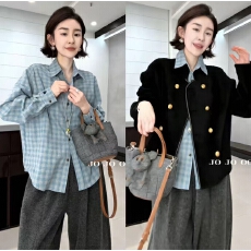 批发软糯磨毛POLO翻领格子<b class='q'>衬衫</b>女秋冬季新款韩版宽松长袖叠穿爱心<b class='q'>衬衣</b>