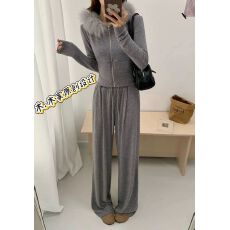 批发韩系氛围感套<b class='q'>装</b><b class='q'>女</b>洋气长袖卫衣巨好看的两件套冬<b class='q'>装</b>新款垂感休闲裤