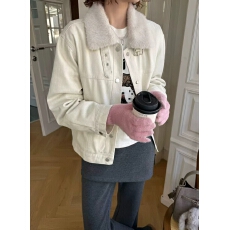 批发毛领<b class='q'>牛仔</b>短款外套女2025冬季新款时髦气质保暖百搭<b class='q'>夹克</b>