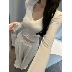 批发十三行2025春季新款韩版长袖T恤女<b class='q'>打底</b>衫上衣休闲裤两件套