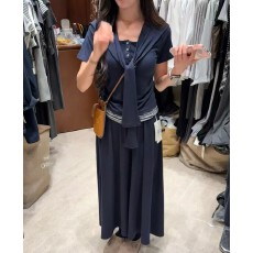 批发港风披肩短袖运动<b class='q'>半身</b>裙套装女春秋季薄款休闲宽松三件套