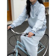 批发2026春季新款<b class='q'>时尚</b>套装女格子拼接半拉链上衣+显瘦阔腿裤两件套潮