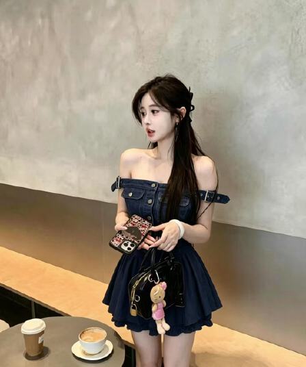2026 부서 핫걸 품격 오프숄더 맨위 다용도 짧은 바지 투피스 세트