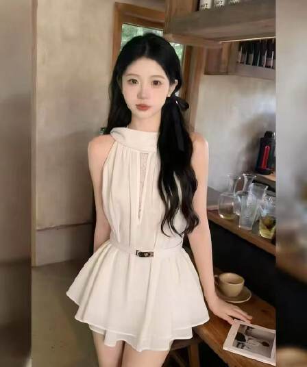 새로운 아름다움 오는 순수한 욕망 바람 허리 수축 슬림해 보이는 품격 맨위 미니 스커트 세트