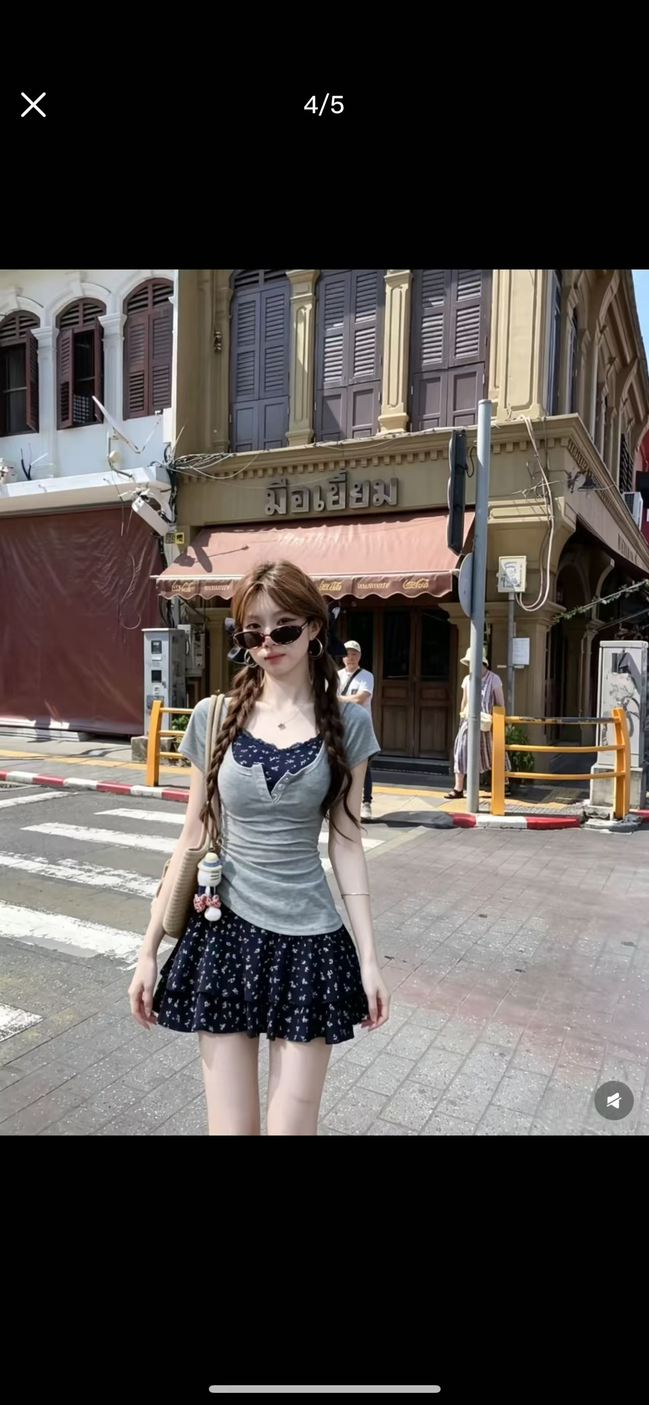 순수한 욕망 꽃무늬 슬립 케이크 드레스 여름 스택 착용 단색 반팔 t 투피스 세트