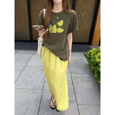 批发时尚印花T恤+半身裙两件套女<b class='q'>欧洲站</b>2026年夏季新款休闲麻料<b class='q'>套装</b>潮