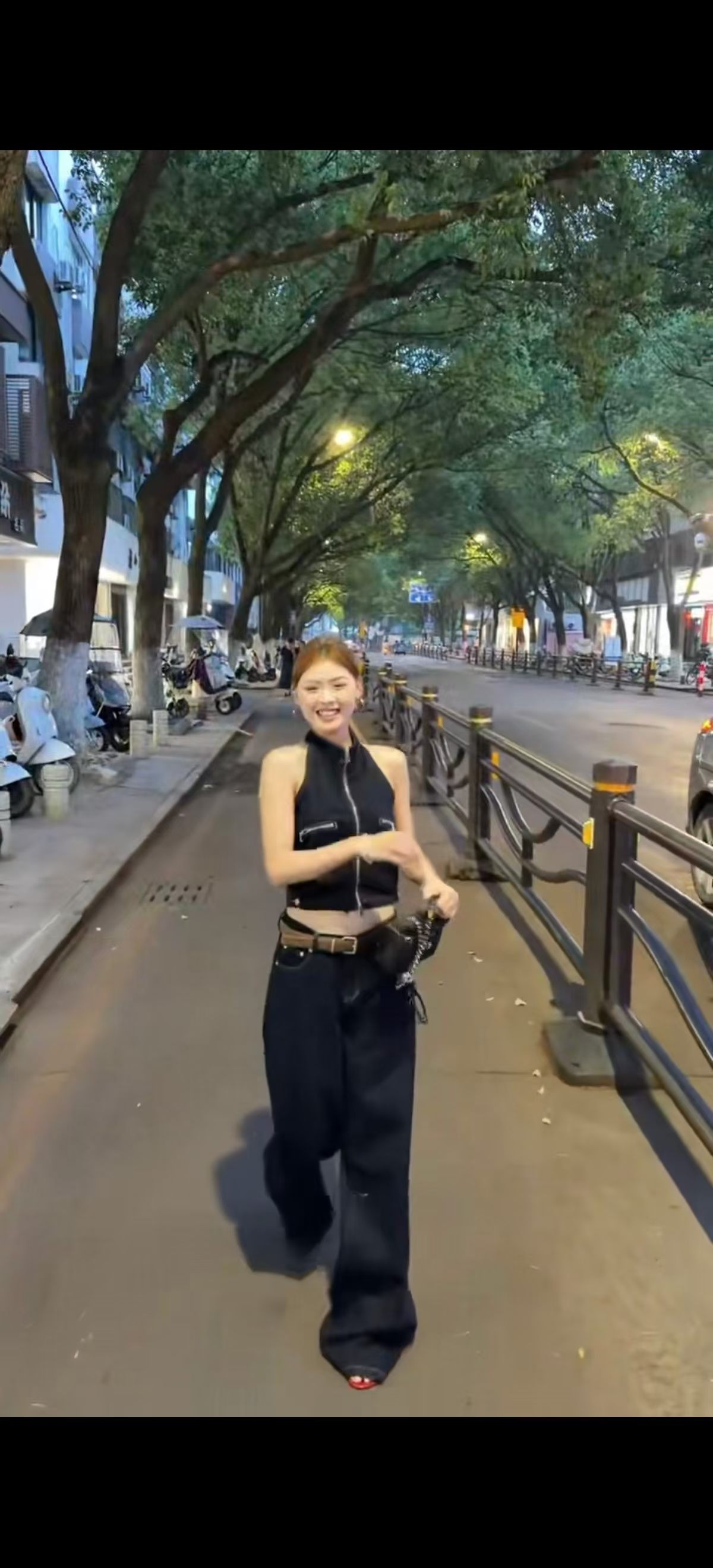 2026 년 핫걸 바람 스탠드 칼라 행침 목 조끼 하이웨이스트 루즈핏 캐주얼 바지 와이드 레그 팬츠 투피스 세트