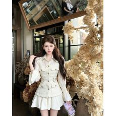 批发法式小香风套装女早秋新款<b class='q'>吊带</b><b class='q'>背心</b>上衣半裙气质两件套