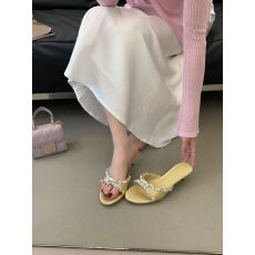 批发HD 热卖<b class='q'>夏</b>款猫跟小圆头 重工时尚拖鞋女鞋