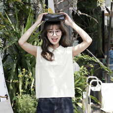 批发法式简约无袖休闲背心女新款POLO领无袖<b class='q'>针织</b><b class='q'>开衫</b>打底衫休闲显瘦